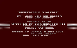 Unspeakable Violence box art