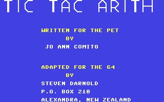Tic Tac Arith box art