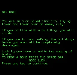 Air Raid box art