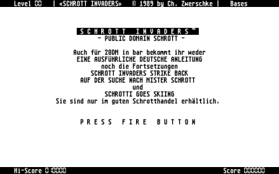 Schrott Invaders box art