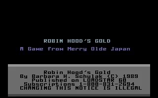 Robin Hood's Gold box art