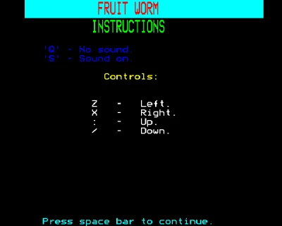 Fruit Worm box art