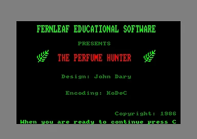 Perfume Hunter, The box art