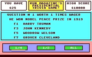 Presidential Trivia box art