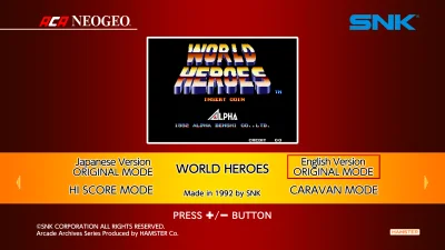 Aca Neogeo World Heroes box art