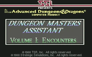 Dungeon Masters Assistant : Volume I : Encounters box art