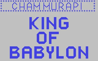 Chammurapi : King of Babylon box art