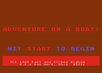 Adventure On A Boat box art