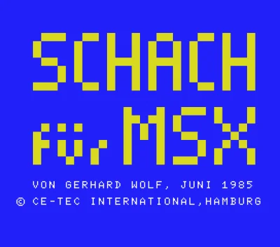 Schach für MSX-Computer box art