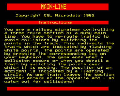 Main-line box art