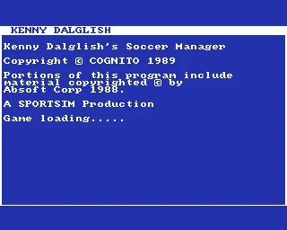 Kenny Dalglish's Soccer Manager box art