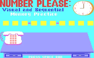 Number Please : Visual and Sequential Memory Practice box art