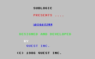 Football (subLOGIC) box art