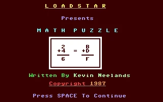 Math Puzzle box art