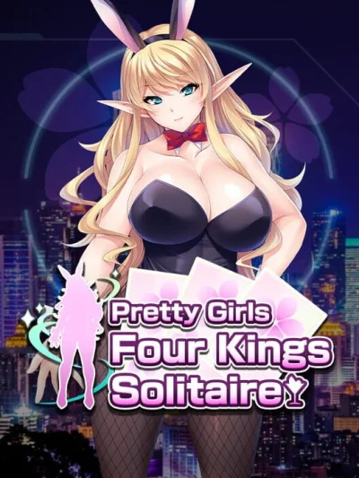 Pretty Girls Four Kings Solitaire box art