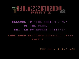 Blizzard! Part I : Commando Libya box art