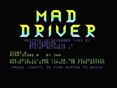 Mad Driver box art