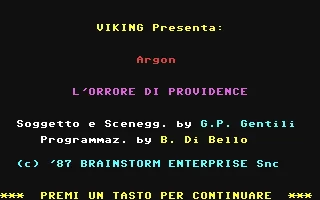 Argon : L'Orrore di Providence box art