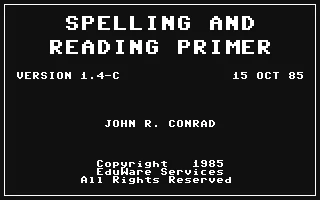 Spelling and Reading Primer box art