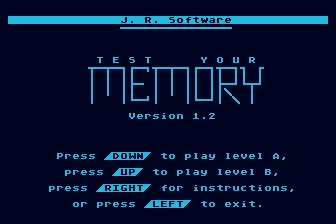 Test Your Memory box art