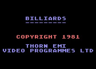 Billiards box art