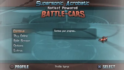 Supersonic Acrobatic Rocket-Powered Battle-Cars box art