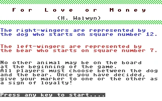For Love or Money box art