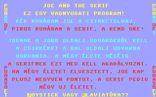 Joe and the Seriff box art