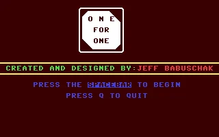 One For One box art