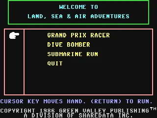 Land, Sea & Air Adventures box art