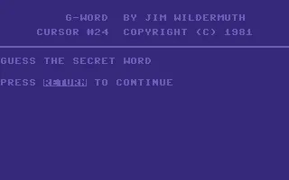 G-Word box art