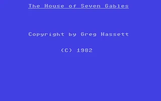 House Of Seven Gables, The box art
