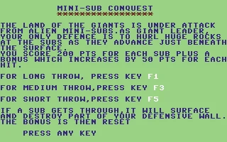Mini-Sub Conquest box art