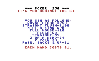Poker 256 box art