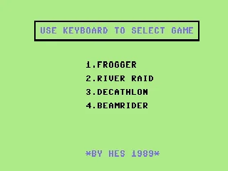 Frogger + River Raid + Decathlon + Beamrider box art