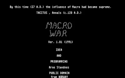 Macro War box art