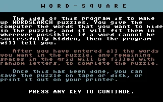 Word-Square box art