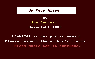 Up Your Alley box art