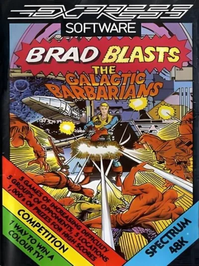 Brad Blasts the Galactic Barbarians box art