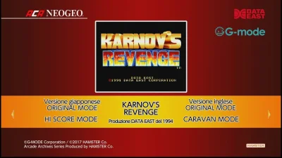 Aca Neogeo Karnov's Revenge box art
