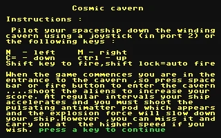Cosmic Cavern box art