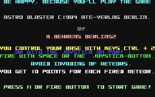 Astro Blaster box art