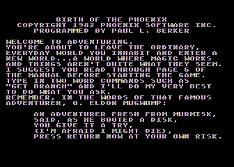Birth Of The Phoenix box art