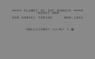 Planet of the Robots : Robot War box art