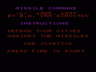 Missile Command box art