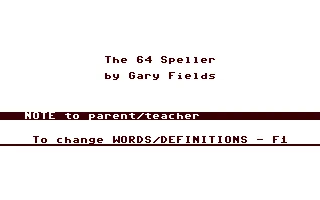 The 64 Speller box art