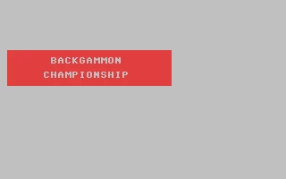Backgammon Championship box art