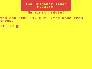 Dragon's Seven Riddles, The box art