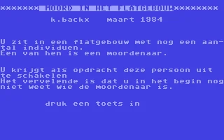 Moord in het Flatgebouw box art