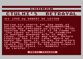 Cohnan's Quest - Ctulhi's Betrayal box art